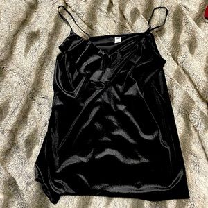 velvet ruffle tank top